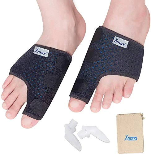 Orthopedic Bunion Splint Corrector Relief - Neoprene Straightener Hallux Valgus Hammer Toe for Men Women Black
