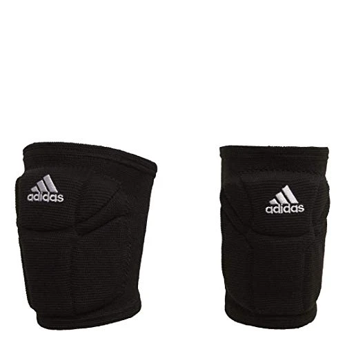 adidas Elite Volleyball Performance Knee Pads Compression Fit, Black/White, Medium