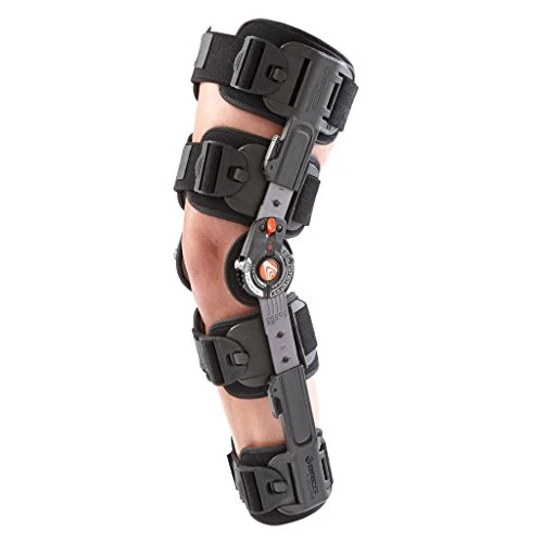 BREG '08814 Brace, Orthopedic, Foam Knee Telescoping Hinge Post-Op Strap Lock Quick Clip Buckle T-Scope Latex-Free