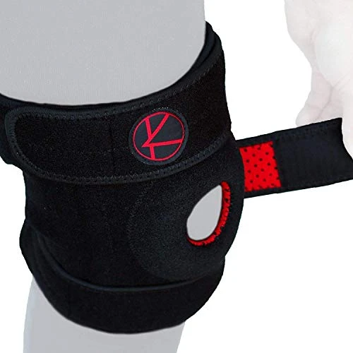 Adjustable Knee Brace Support - Plus Size Knee Brace for ACL, MCL, LCL, Sports, Meniscus Tear. Open Patella Knee Brace for Arthritis Pain and Support for Women, Men, Youth (4XL / 5XL / 6XL Black)