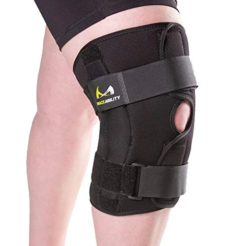 BraceAbility 6XL Plus Size Knee Brace | Bariatric Hinged Knee Wrap for Big & Wide Thighs to Support Meniscus Tears, Arthritis Joint Pain, Ligament Injuries & Sprains (6XL)