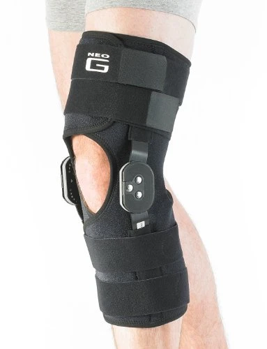 Neo G Hinged Knee Brace, Adjusta Fit - Open Patella - Support For Arthritis, Joint Pain, Tendon, Ligament Strains, ACL, Injury Recovery - Adjustable Dials - Class 1 Medical Device - One Size - Black