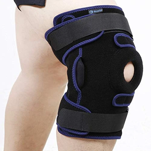 Nvorliy Plus Size Hinged Knee Brace Dual Strap Patellar Stabilization Design & High-Level Support For Arthritis, ACL, LCL, MCL, Meniscus Tear, TDislocation, Post-Surgery Recovery Fit Men & Women (3XL)