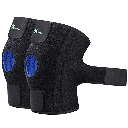 JJCALL 2Pack Knee Brace for Meniscus Tear | Also for Arthritis, PCL, Tendonitis, ACL, MCL, Torn Ligament, LCL, Runners Knee | for Men & Women + Knee Compression Sleeve for Sport Injuries & Running