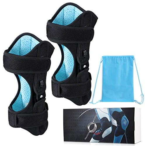 Slimerence New Knee Protection Booster, Non-slip Knee Pad 3-Speed Powerful Spring Force Adjustment Power lift Joint Knee Support for Sports Climbing Reduces Soreness Old Cold Leg, Large