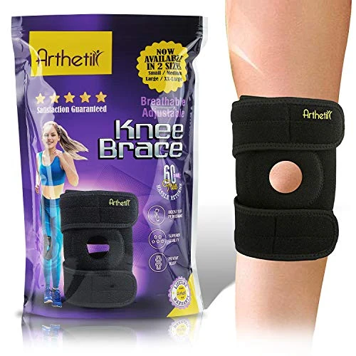 Arthetik Knee Brace, Relieves and Supports Meniscus Tear, Arthritis, PCL, ACL, LCL, MCL, Tendinitis Pain, Running, Sports Play, Open Patella Dual Stabilizers, Neoprene Brace, Small - Medium…