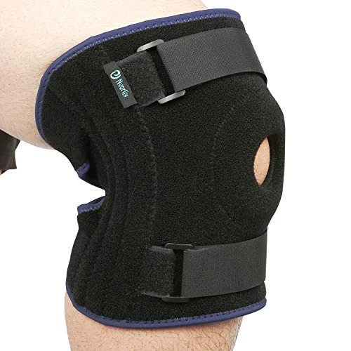 Nvorliy Plus Size Knee Brace 5XL 6XL Extra Large Open-Patella Stabilizer Breathable Neoprene Support for Arthritis, Acl, Running, Pain Relief, Meniscus Tear, Post-Surgery Recovery, Fit Men and Women