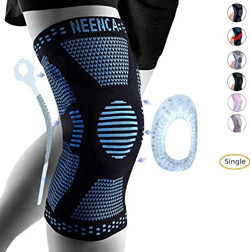 NEENCA Professional Knee Brace,Knee Compression Sleeve Support for Men Women,Medical Grade Knee Protector for Running,Meniscus Tear,Arthritis,Joint Pain Relief (Blue, XX-Large)