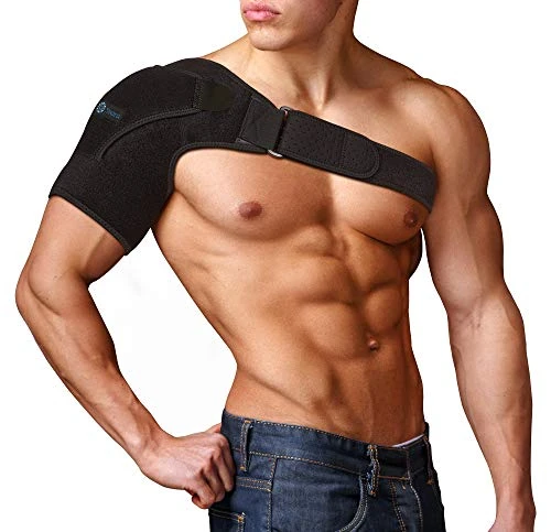 Sixora Shoulder Support Brace Adjustable for Women and Men | Shoulder Immobilizer for Torn Rotator Cuff with Compression Sleeve and Breathable Neoprene | Shoulder Pain Relief for AC Joint Dislocations