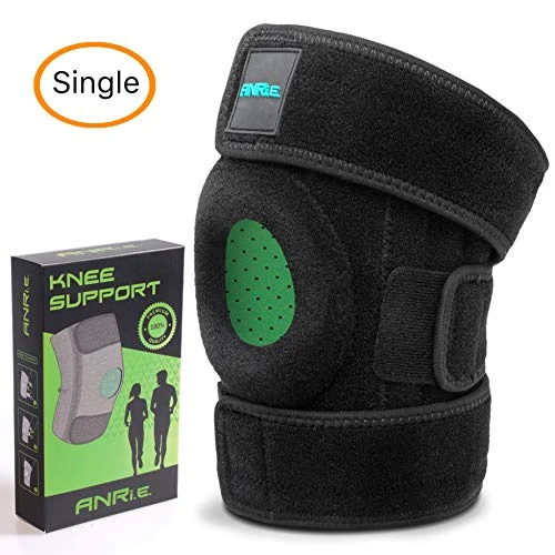 ANRI.E. Knee Brace Support for Meniscus Tear Arthritis ACL MCL LCL PCL Running Jumping Fitness Hiking – Best Adjustable Patella Stabilizer, One Size (12.3'-16.5') (Black, 12.3-16.5')