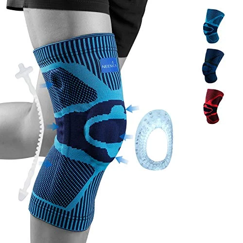 NEENCA Knee Brace,Knee Compression Sleeve Support with Patella Gel Pad & Side Spring Stabilizers,Medical Grade Knee Protector for Running,Meniscus Tear,Arthritis,Joint Pain Relief,ACL,Injury Recovery