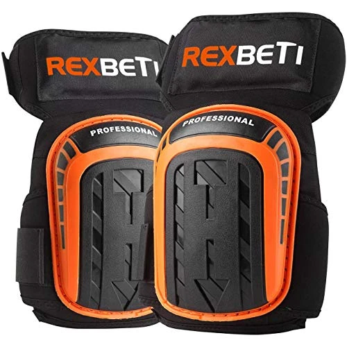 Knee Pads for Work, Construction Gel Knee Pads Tools by REXBETI, Heavy Duty Comfortable Anti-slip Foam Knee Pads for Cleaning Flooring and Garden, Strong Stretchable Straps, 1 Pair